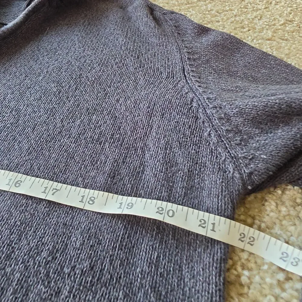 Columbia Sweater, Mens Medium, Gray Green, 1/4 Zip Pullover V-Neck